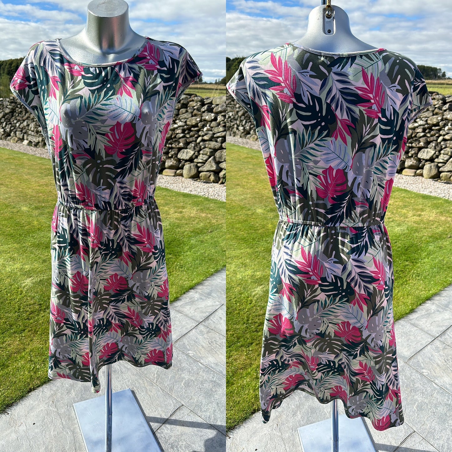 WoolOvers multi colour floral cotton print dress size S