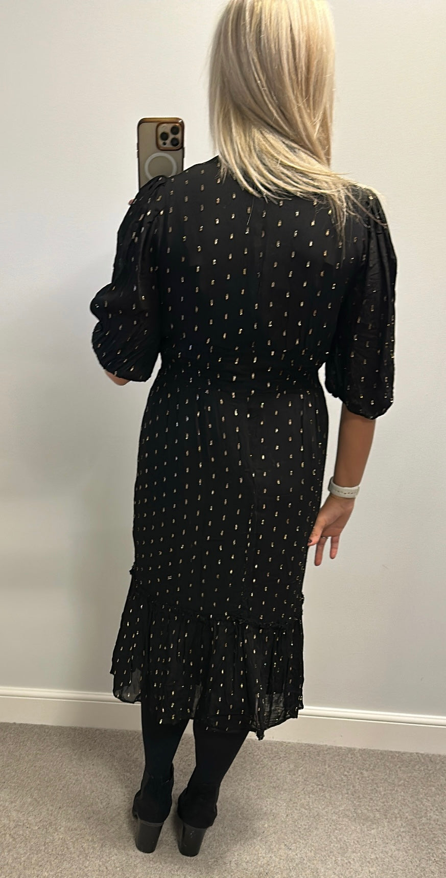 Joanna Hope black and gold dress size 14