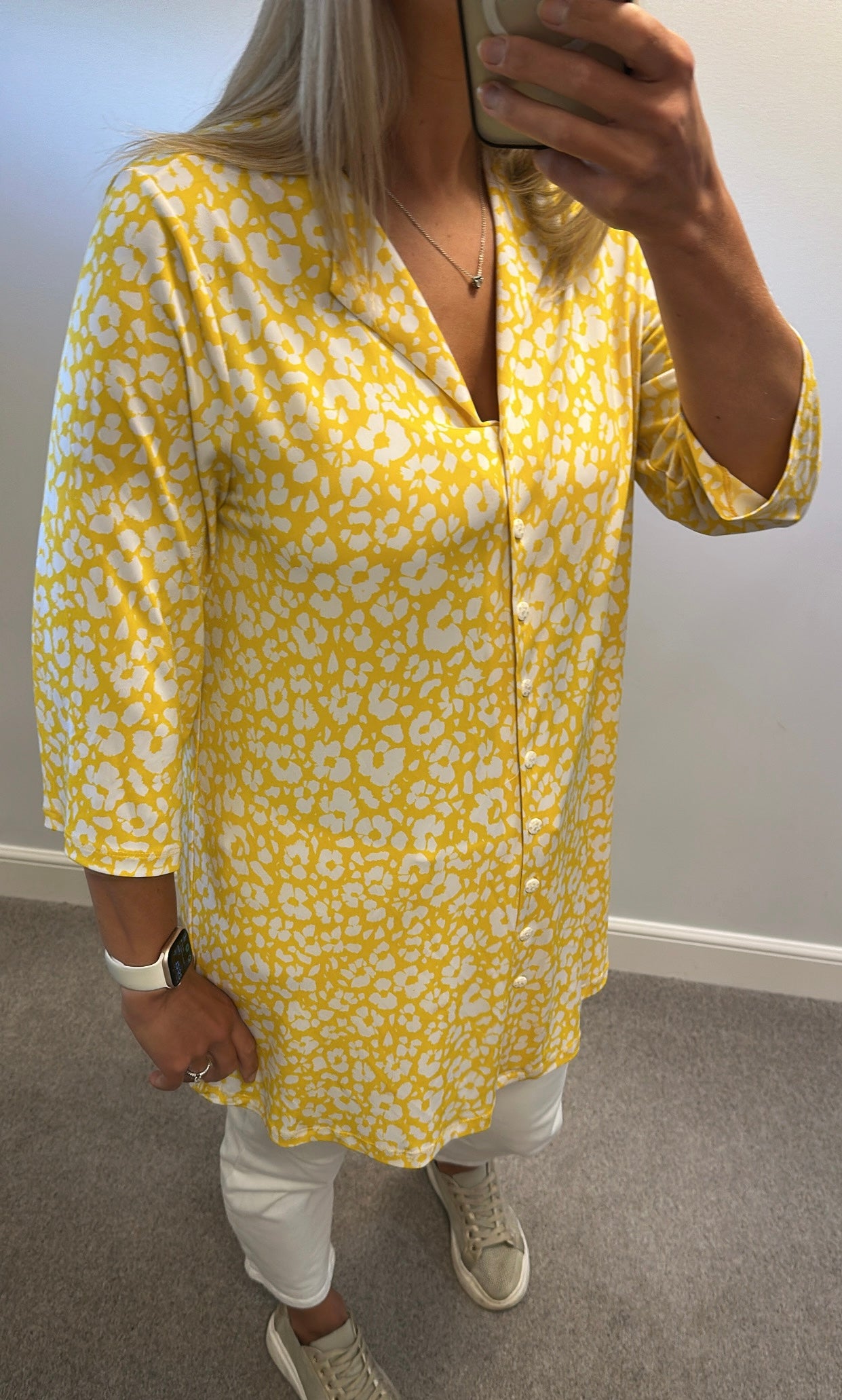 Kim & Co yellow shirt size L (UK 12-16)