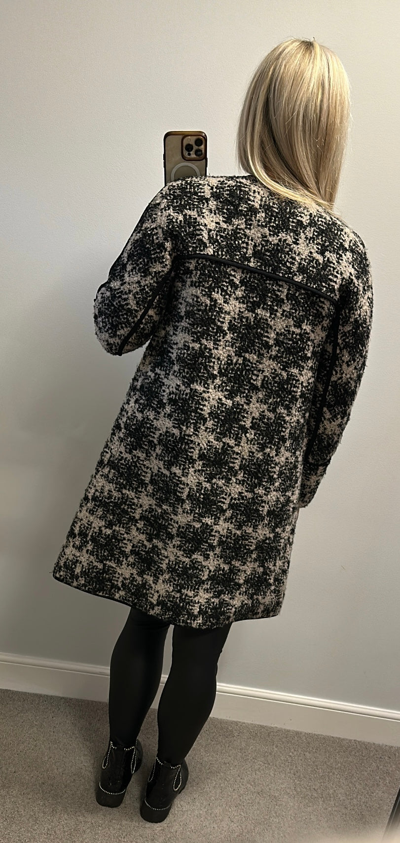 Autograph black and off white print jacket size 6