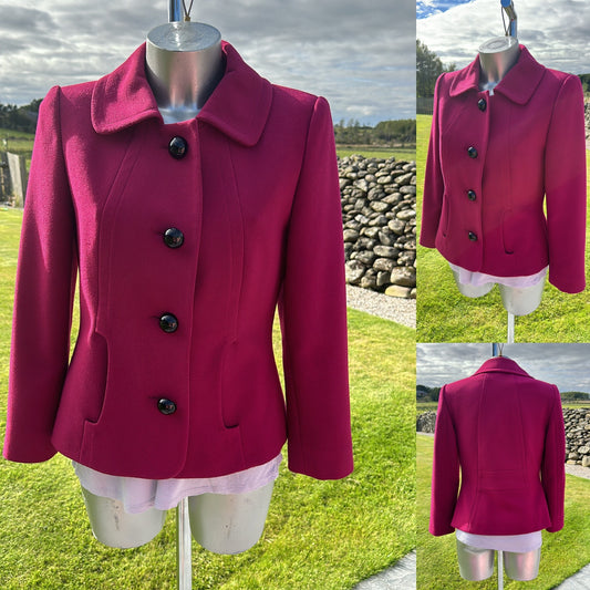 M&S portfolio fuchsia pink jacket size 10