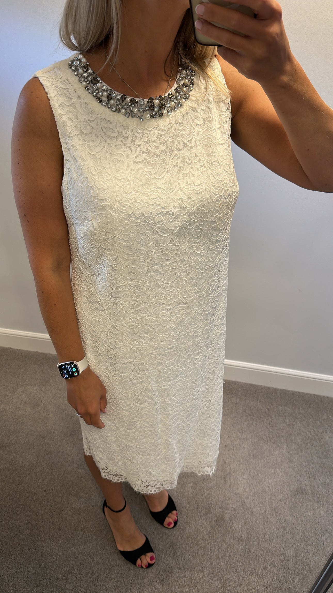 Off white lace dress size 16