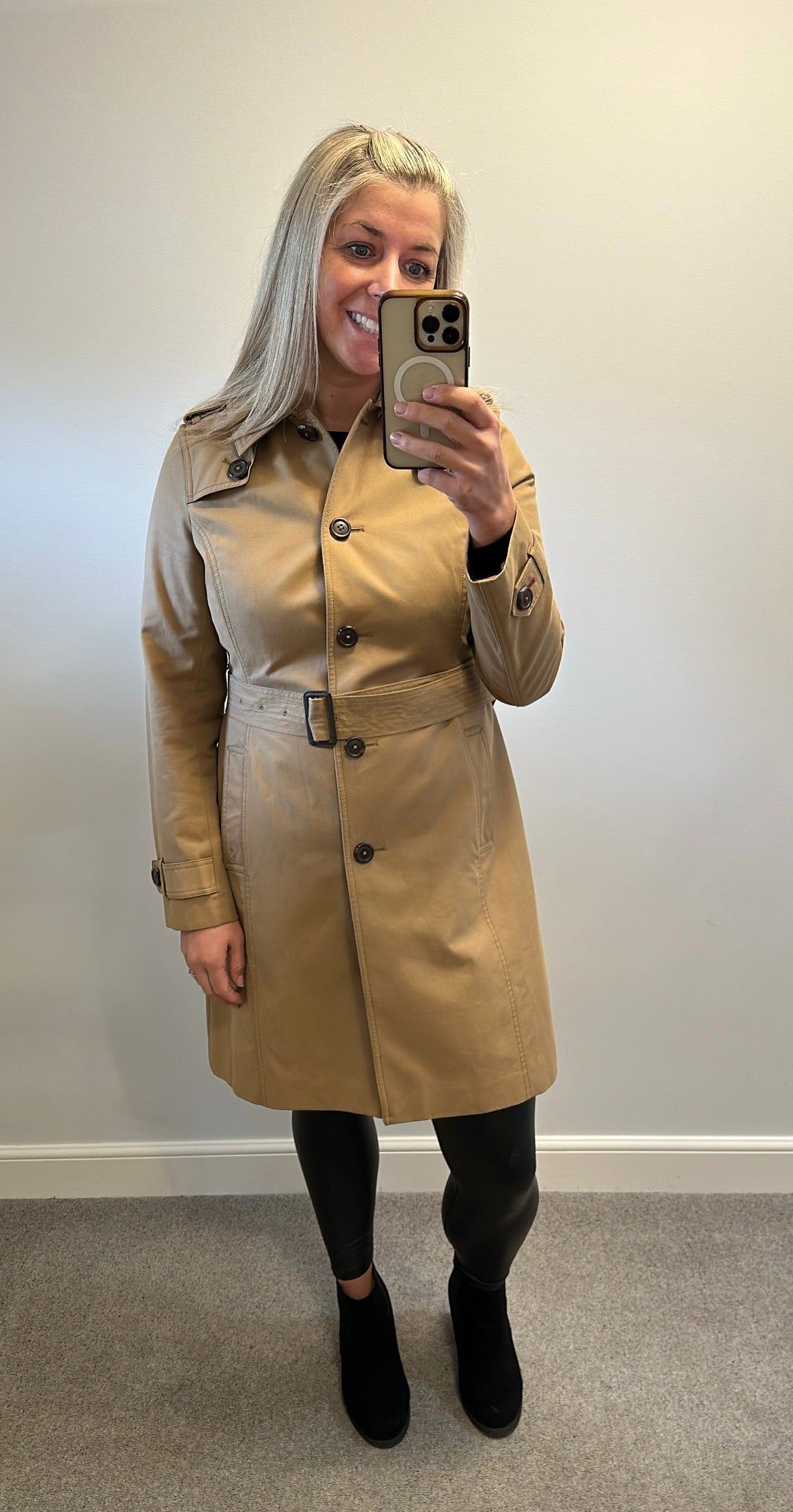 Joules brown belted trench coat size 12