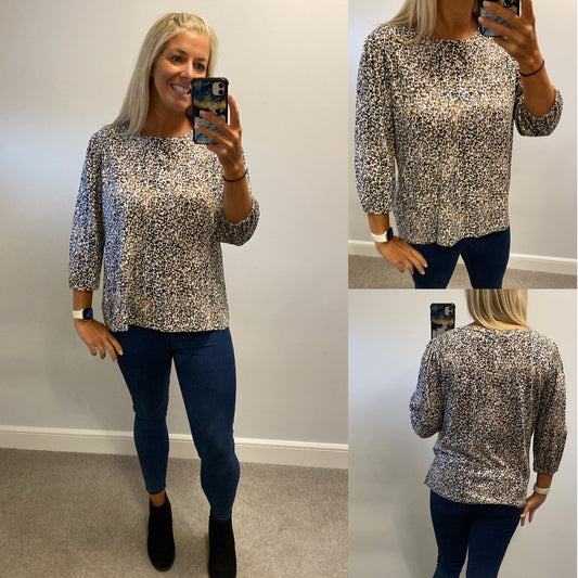 Fat face print top size 16