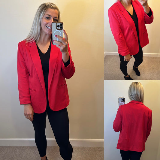 Wallis red blazer size 18