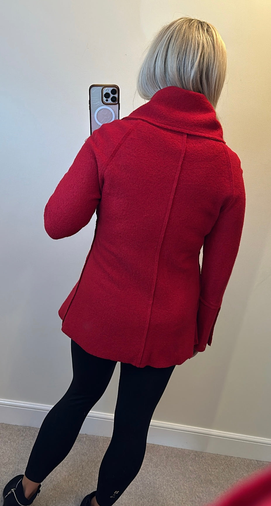 Monsoon red jacket size 14