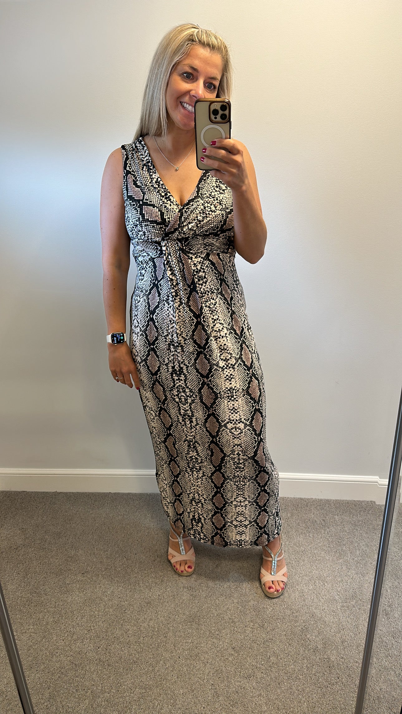 Snakeskin print dress size 14