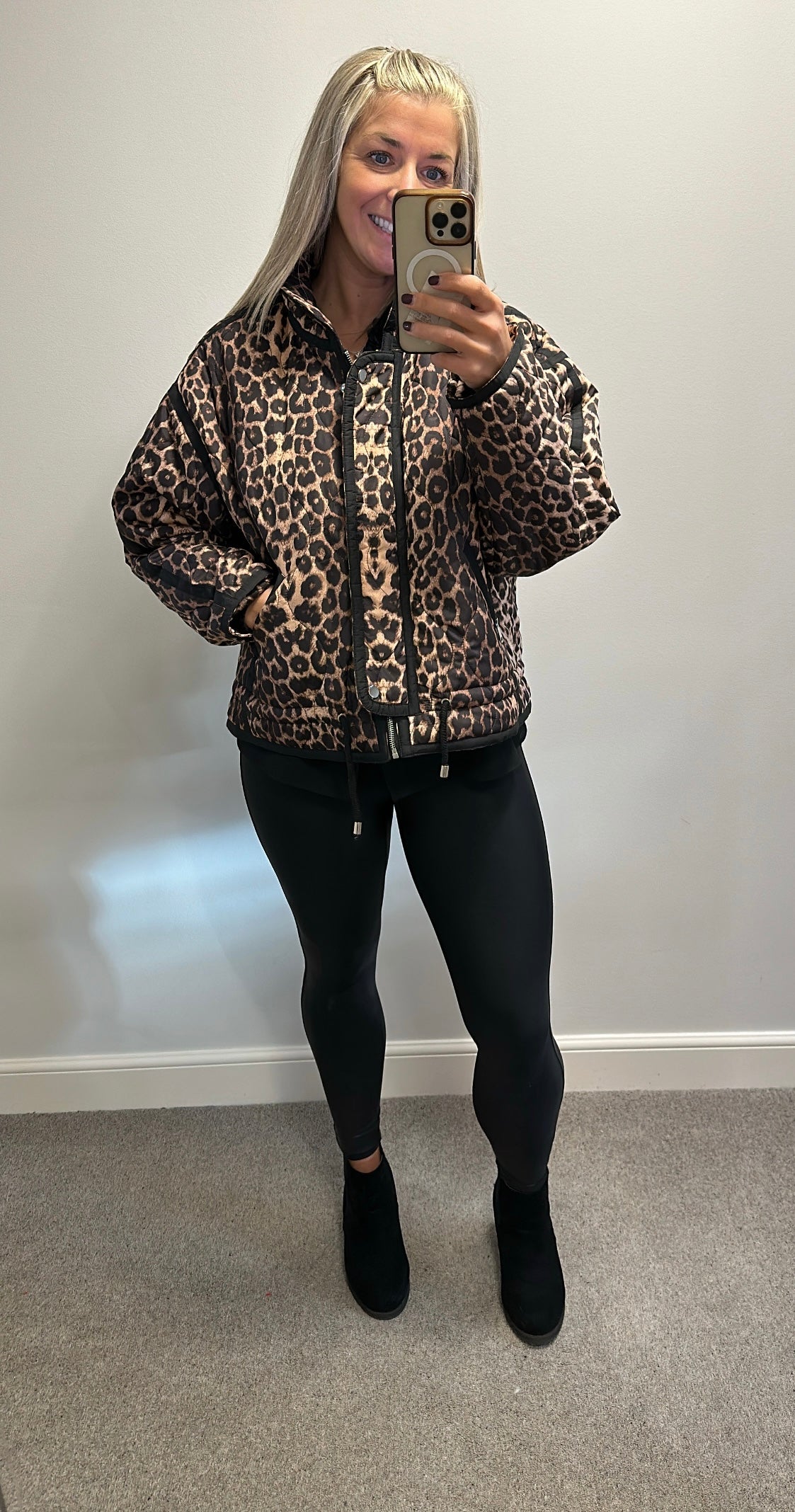 Drole de copine animal print jacket size M/L would fit upto size 16