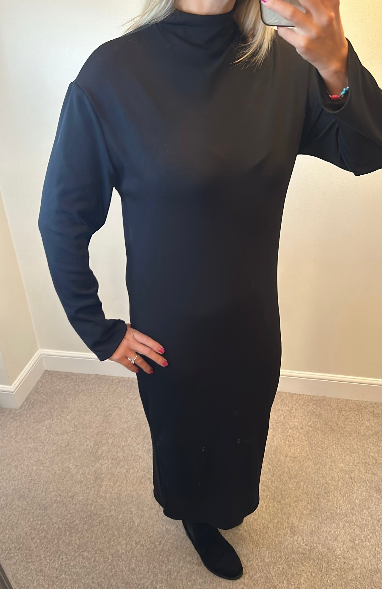 Zara long black dress size XS (over sized would fit upto size 14)