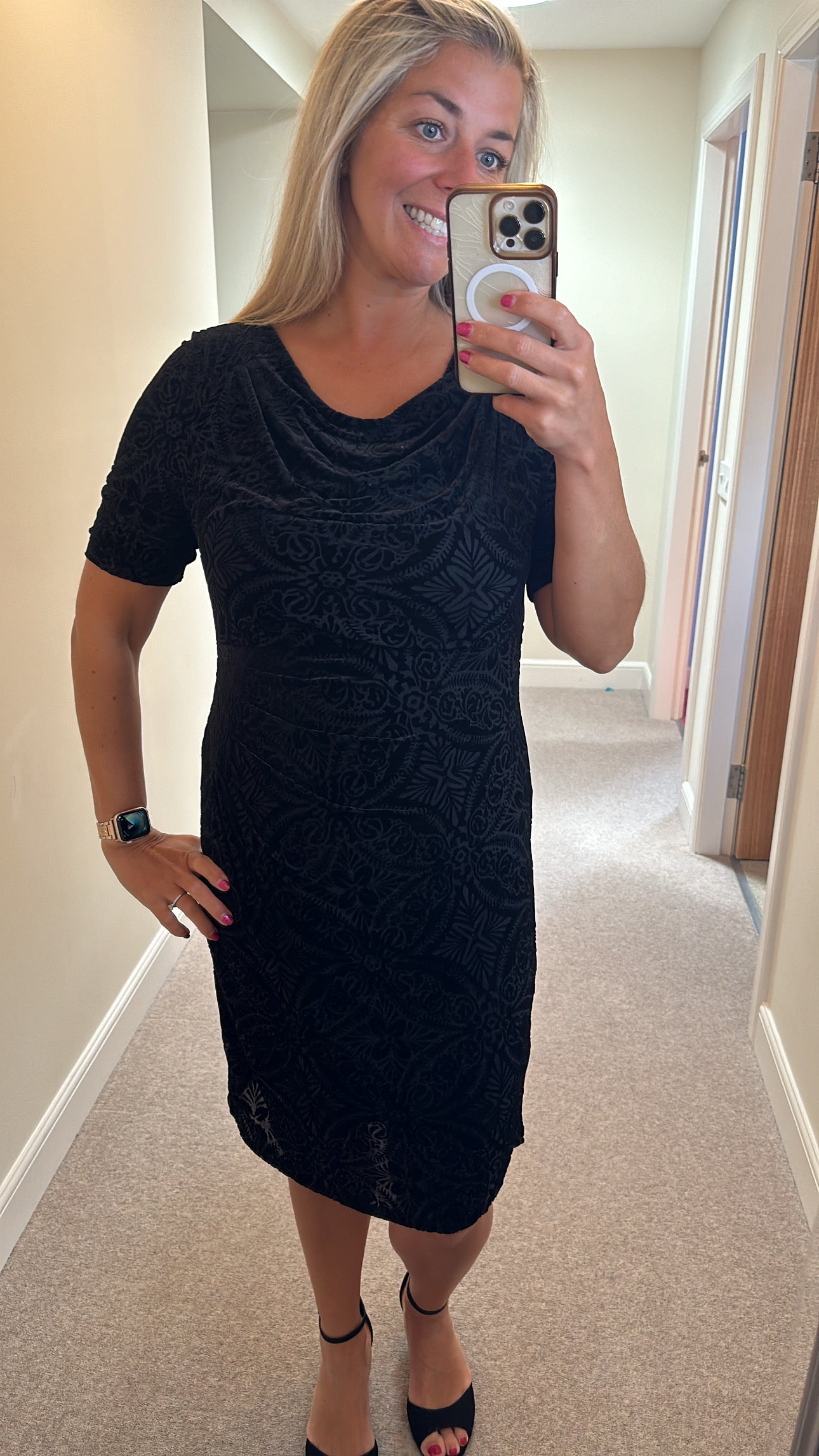 Classic black velvet dress size 14