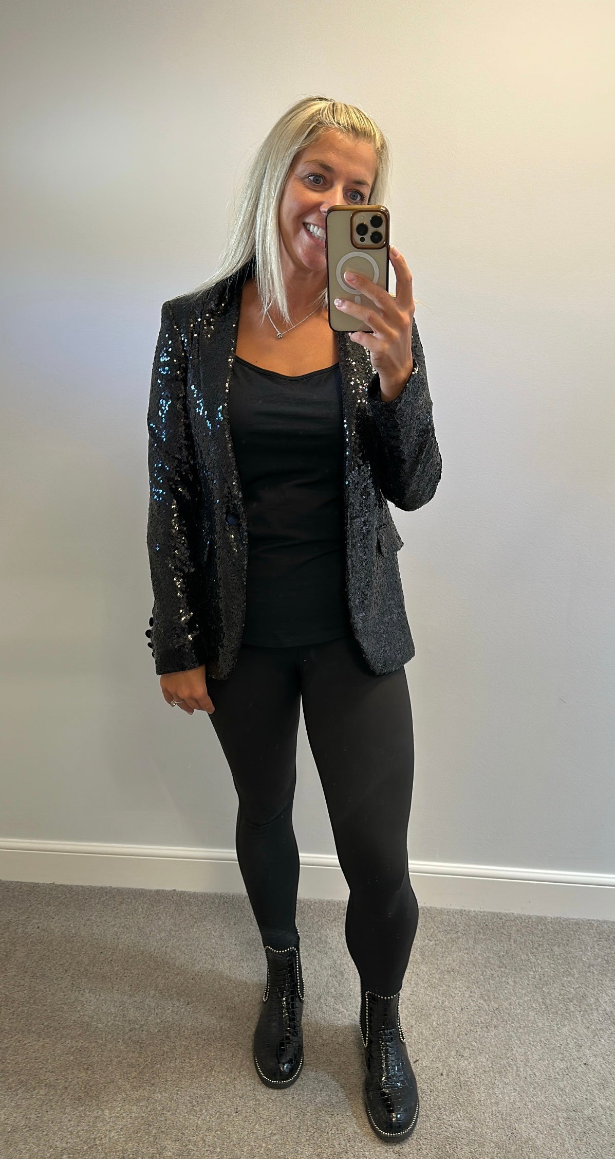 Esmara black sequin blazer size 10