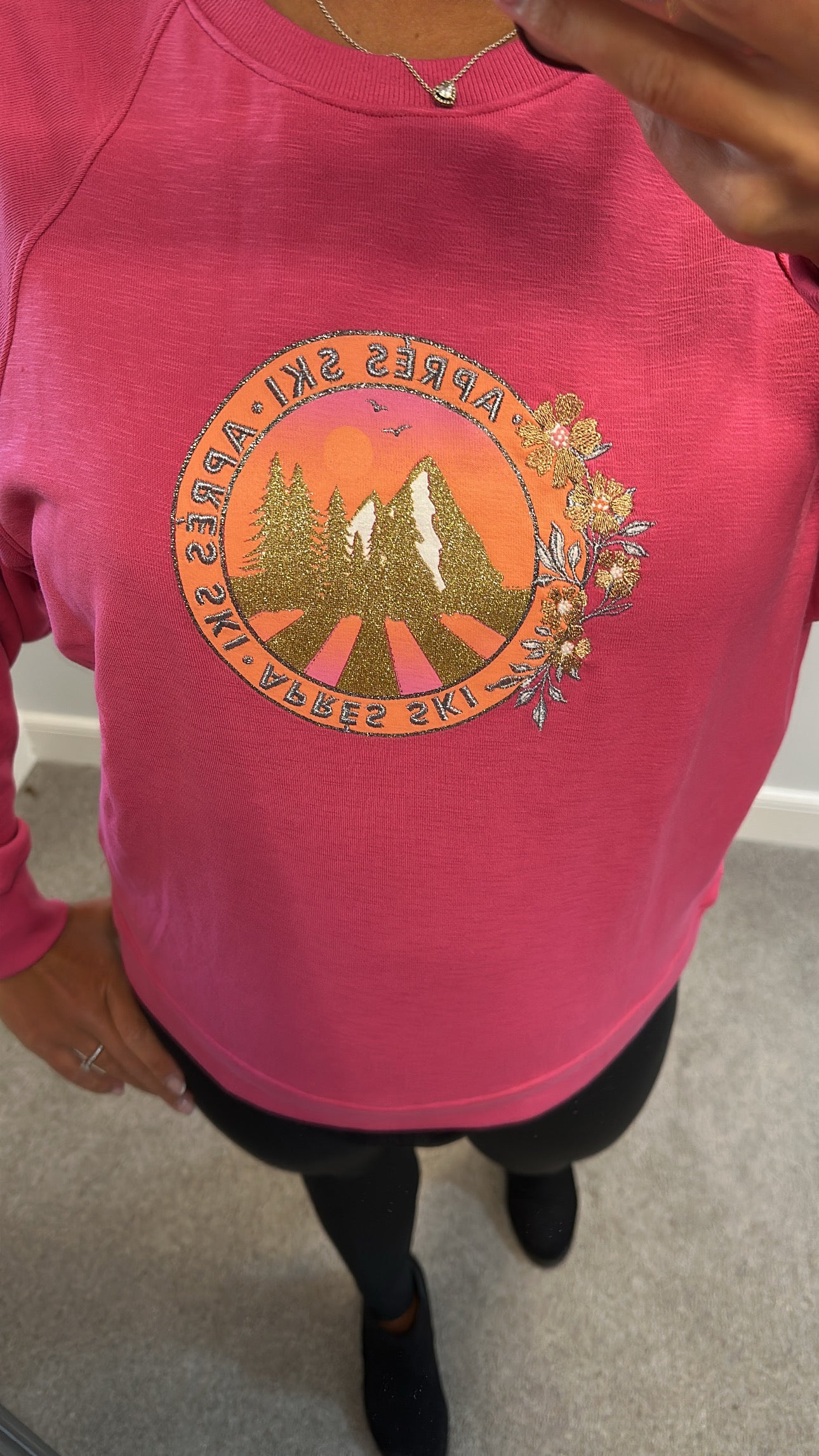 Oliver Bonas pink apres ski jumper size 12