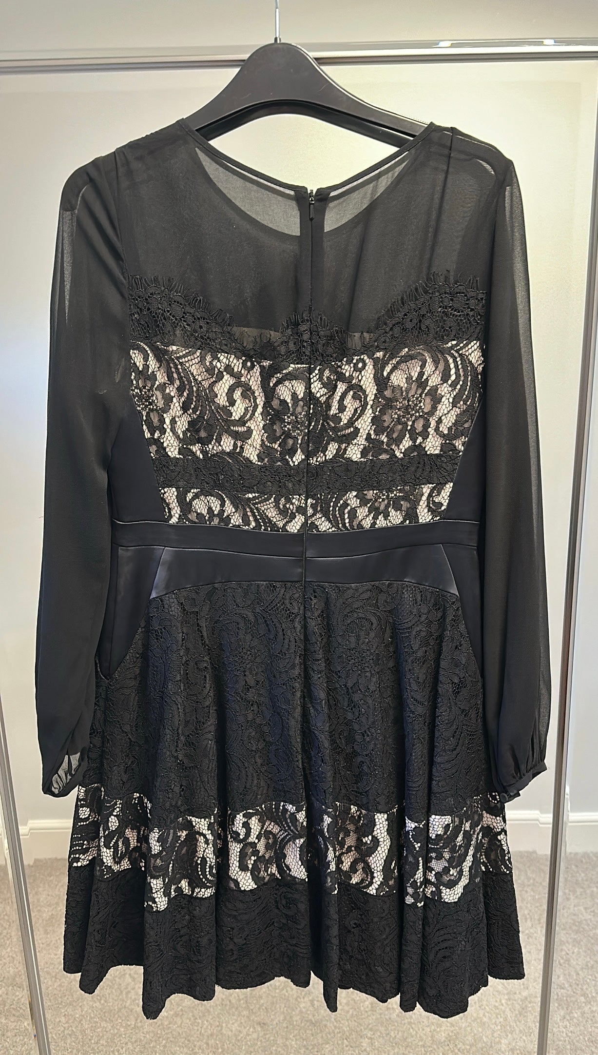 Coast black lace dress size 12