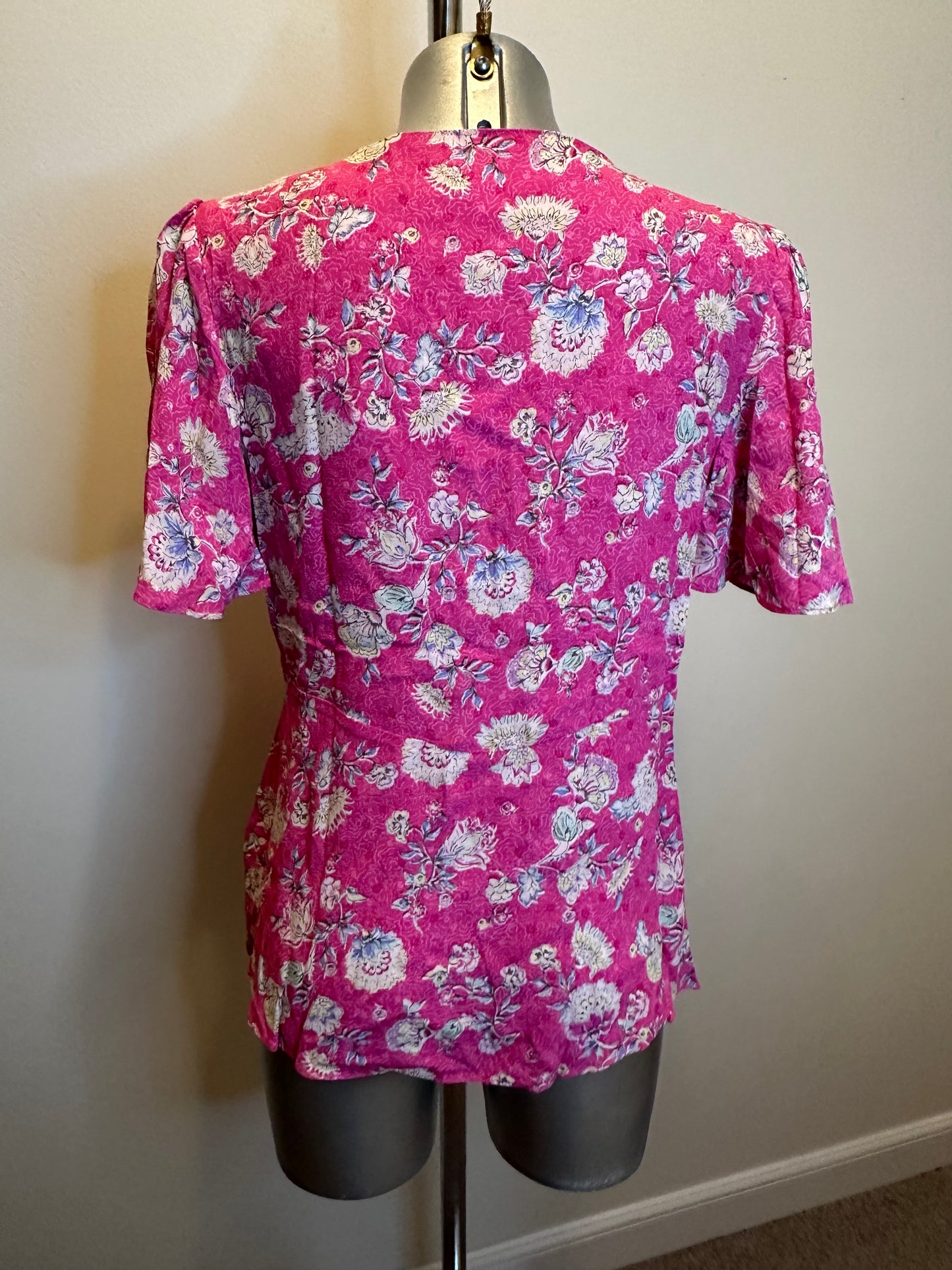 Monsoon pink floral top size 12