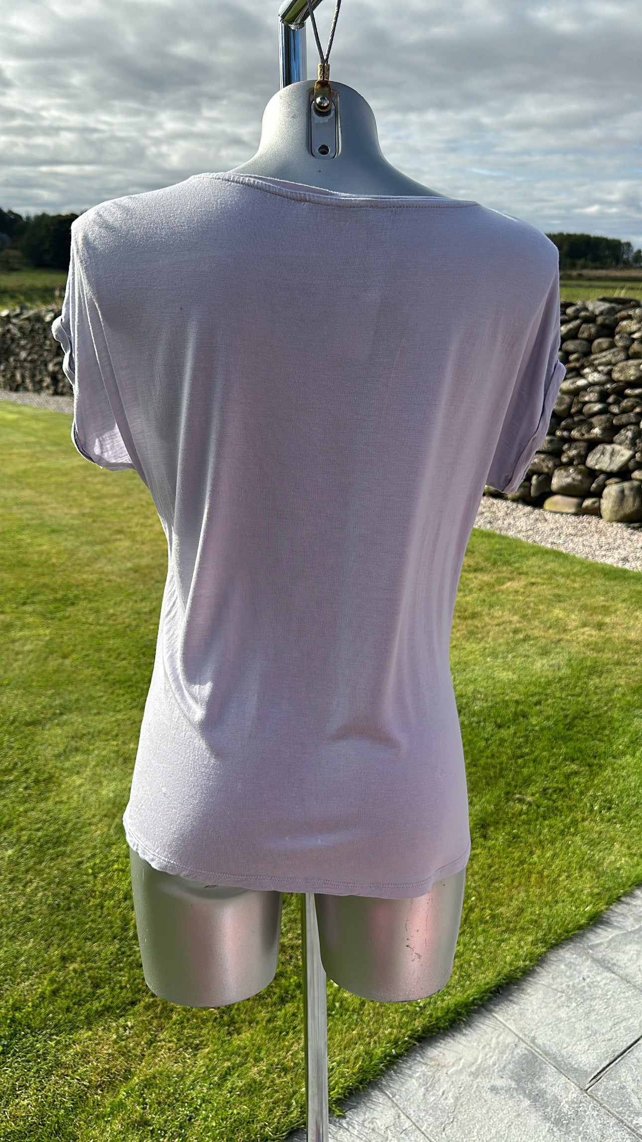 Oasis light grey gem stone tshirt size S would fit upto size 12