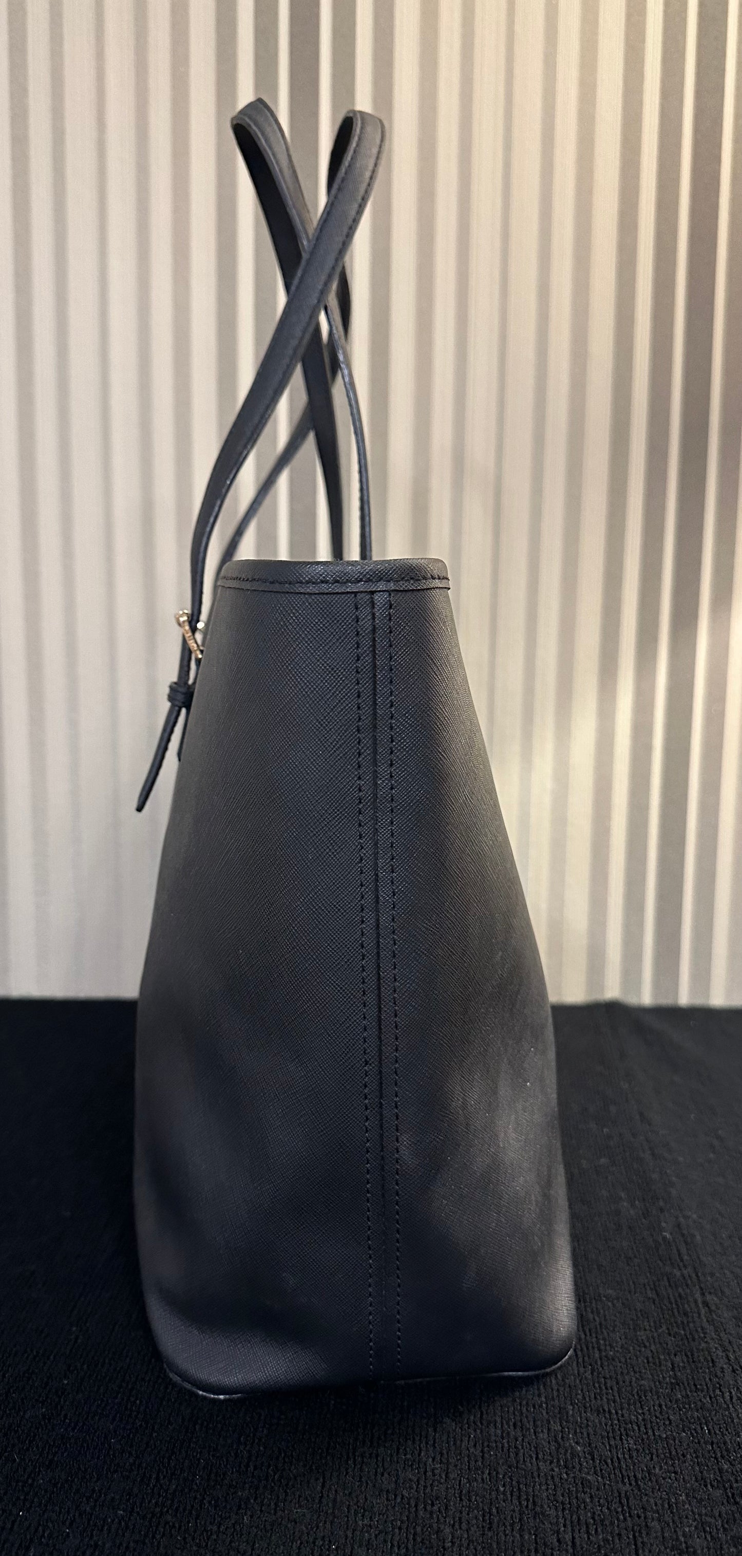 Michael Kors jet black tote bag