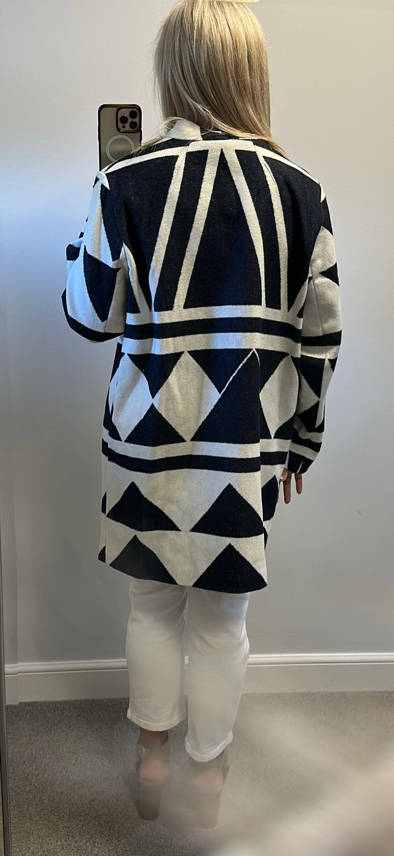 Principles navy and white jacket size 18