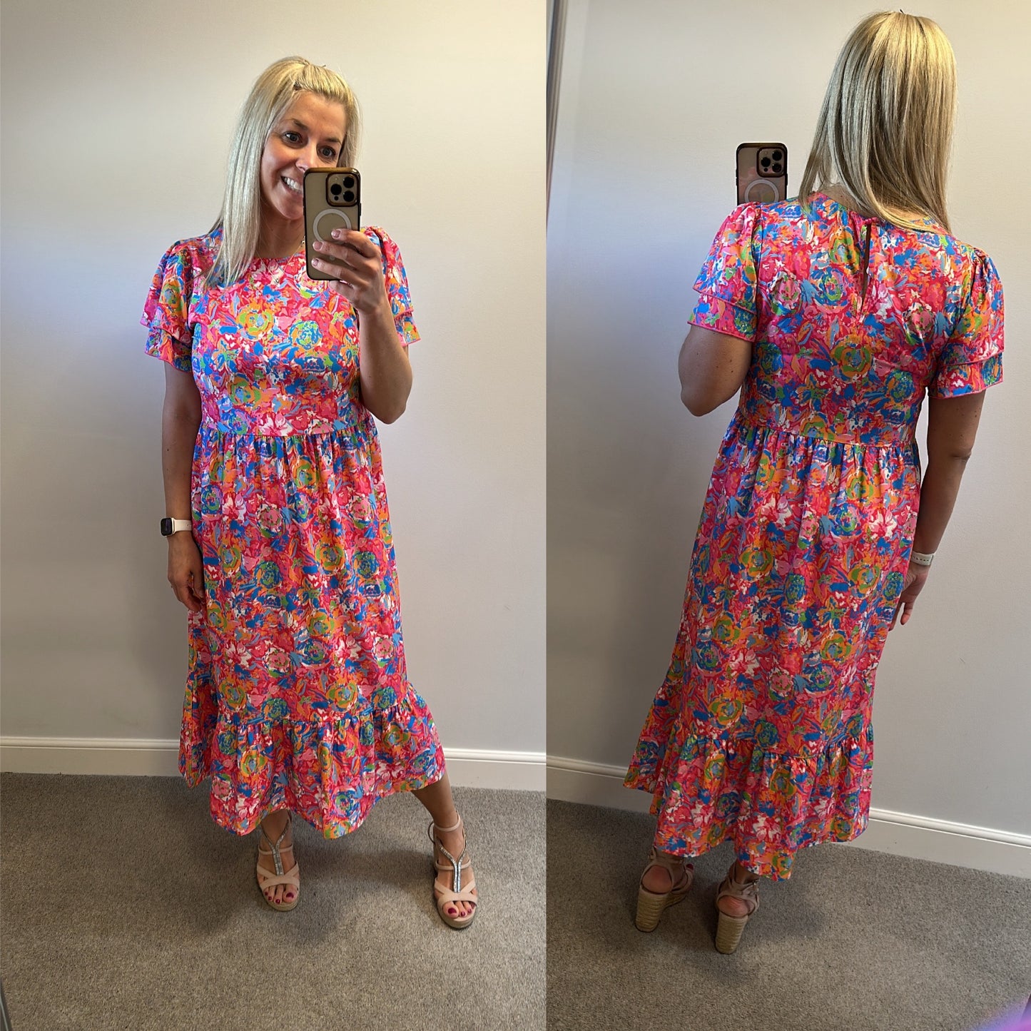 Urban bliss pink floral dress size 12