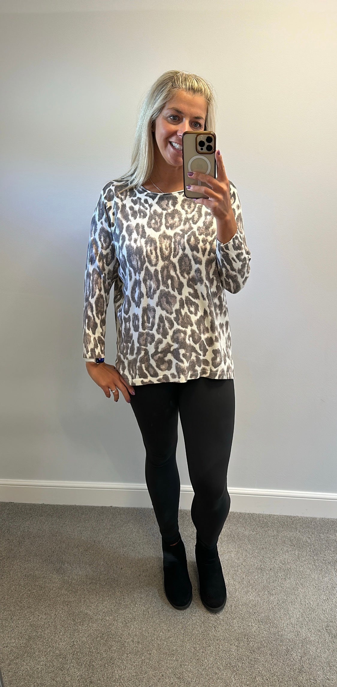 Dreams animal print jumper fitting upto size 18