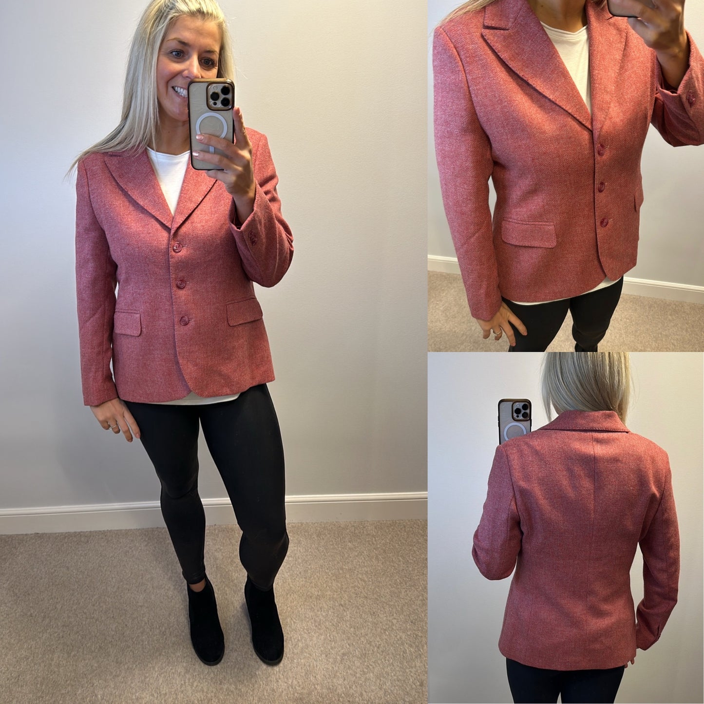 House of bruar rose pure new wool blazer size 16