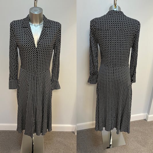 Autograph black print dress size 8 brand new with tags