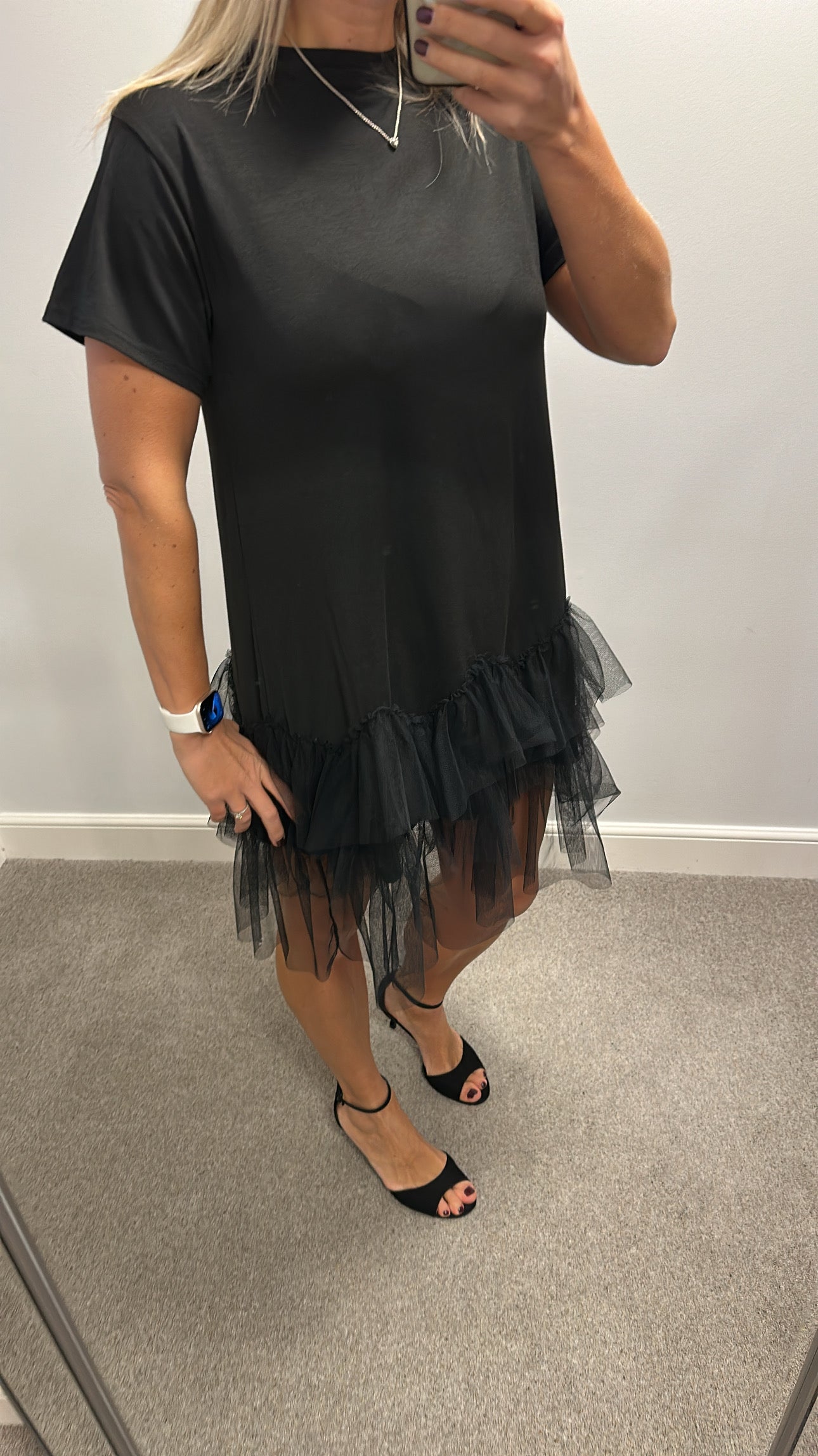 Cameo rose black ruffle dress size 12