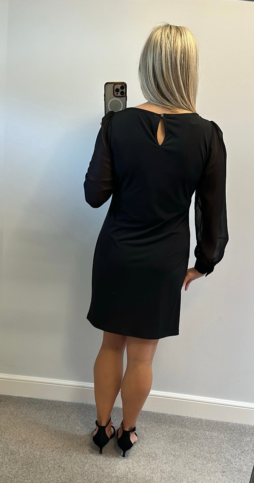 Billie & blossom black sequin dress size 14