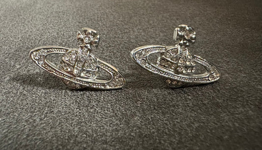 Rhinestone orb inspired earrings
