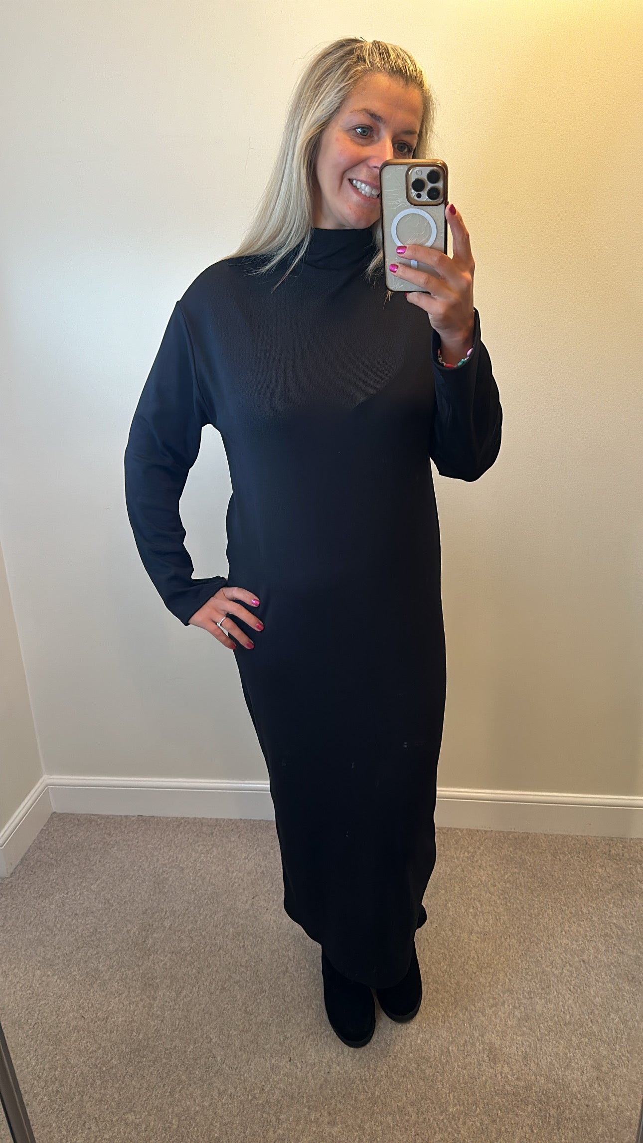 Zara long black dress size XS (over sized would fit upto size 14)