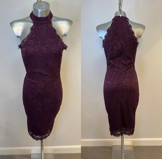 AX Paris burgundy lace dress size 10