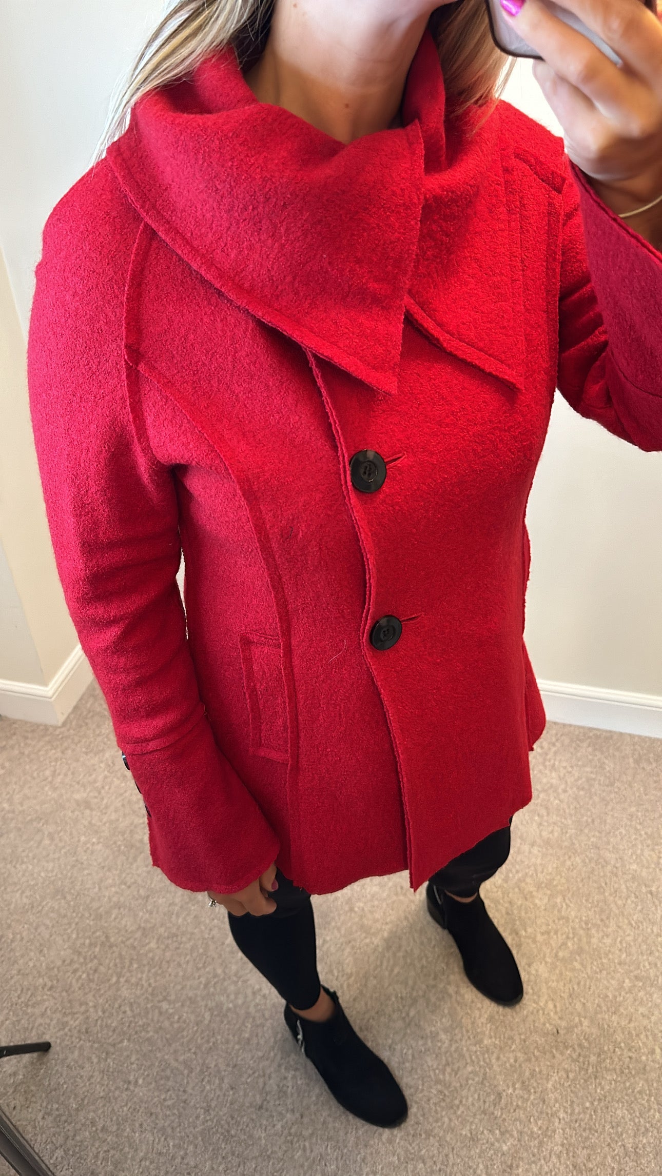 Monsoon red jacket size 14