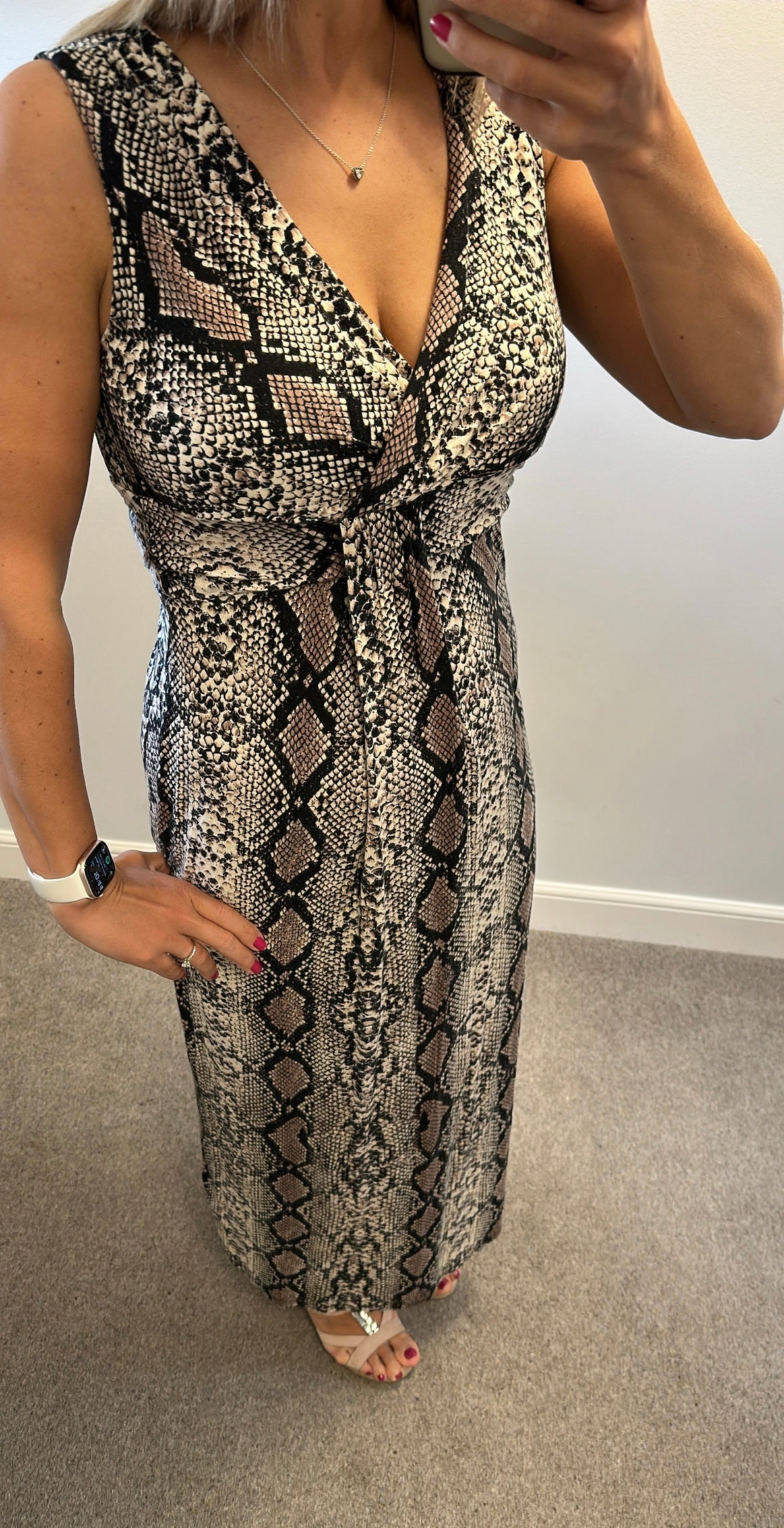 Snakeskin print dress size 14