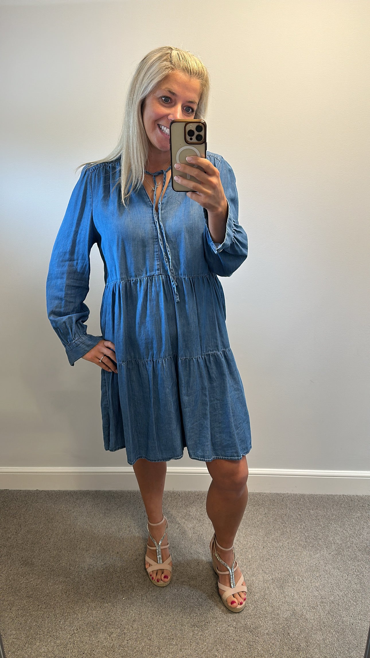 Warehouse denim dress size 16
