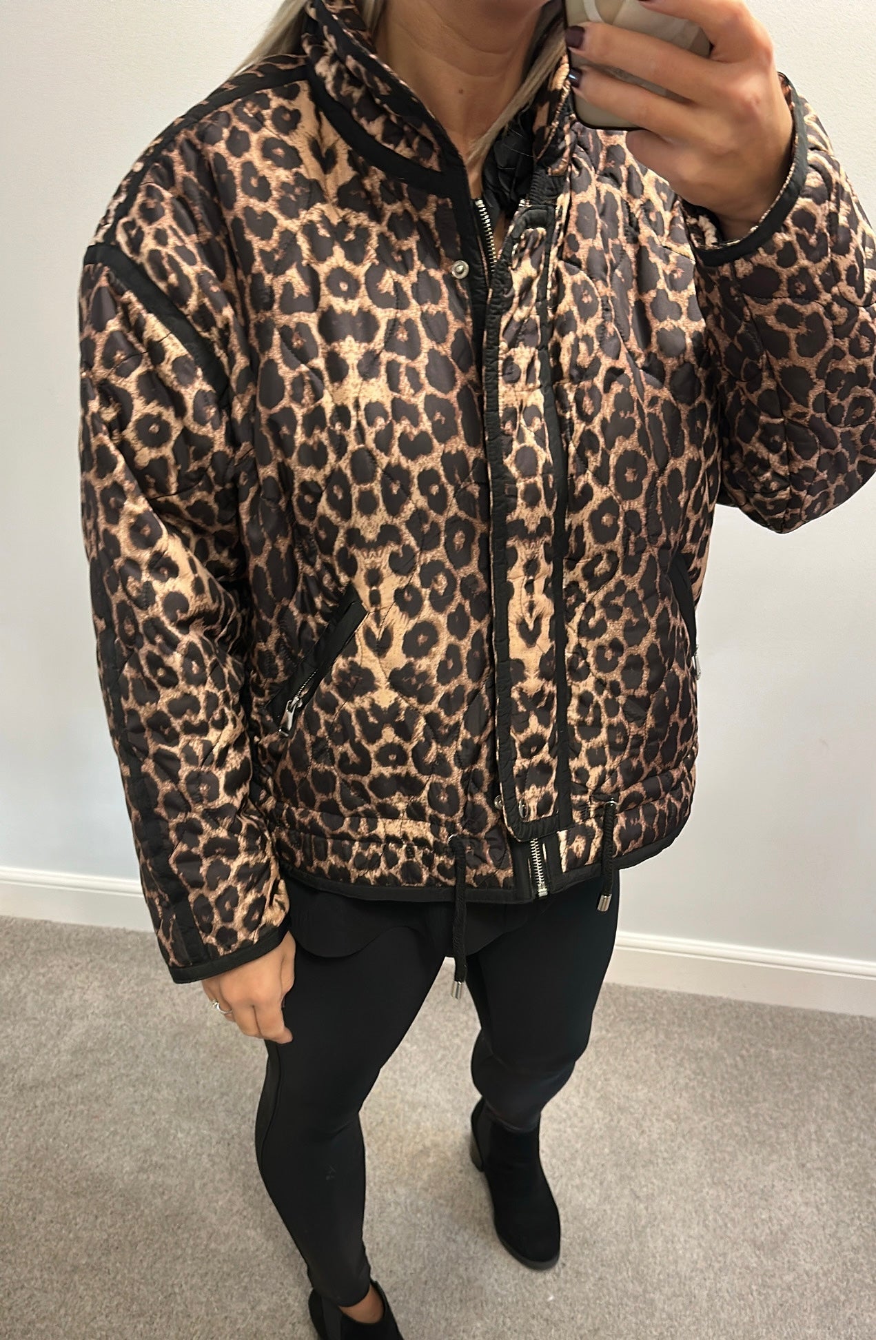 Drole de copine animal print jacket size M/L would fit upto size 16