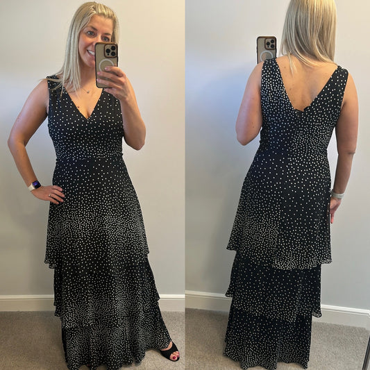 Debut black polkadot dress size 14 brand-new with tags RRP £69