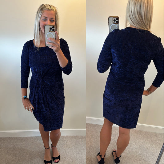 TU navy velvet dress size 14