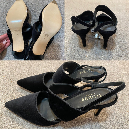 Hobbs “Caitlin” black sling back sandals size 8 (41)