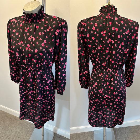 Love sunshine black and pink floral dress size 8 brand-new with tags