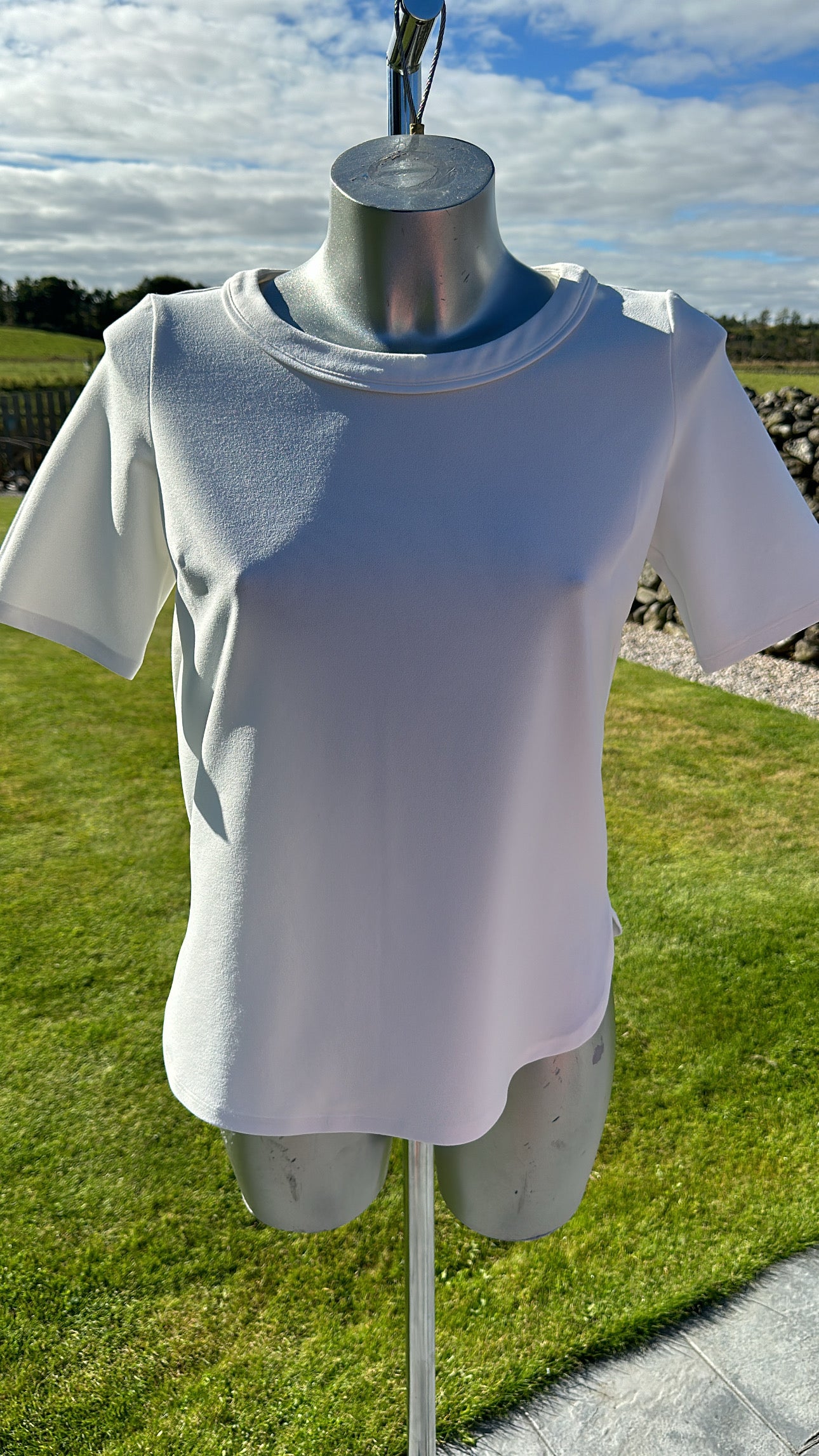 Next white tshirt with pin stripe size 8 petite