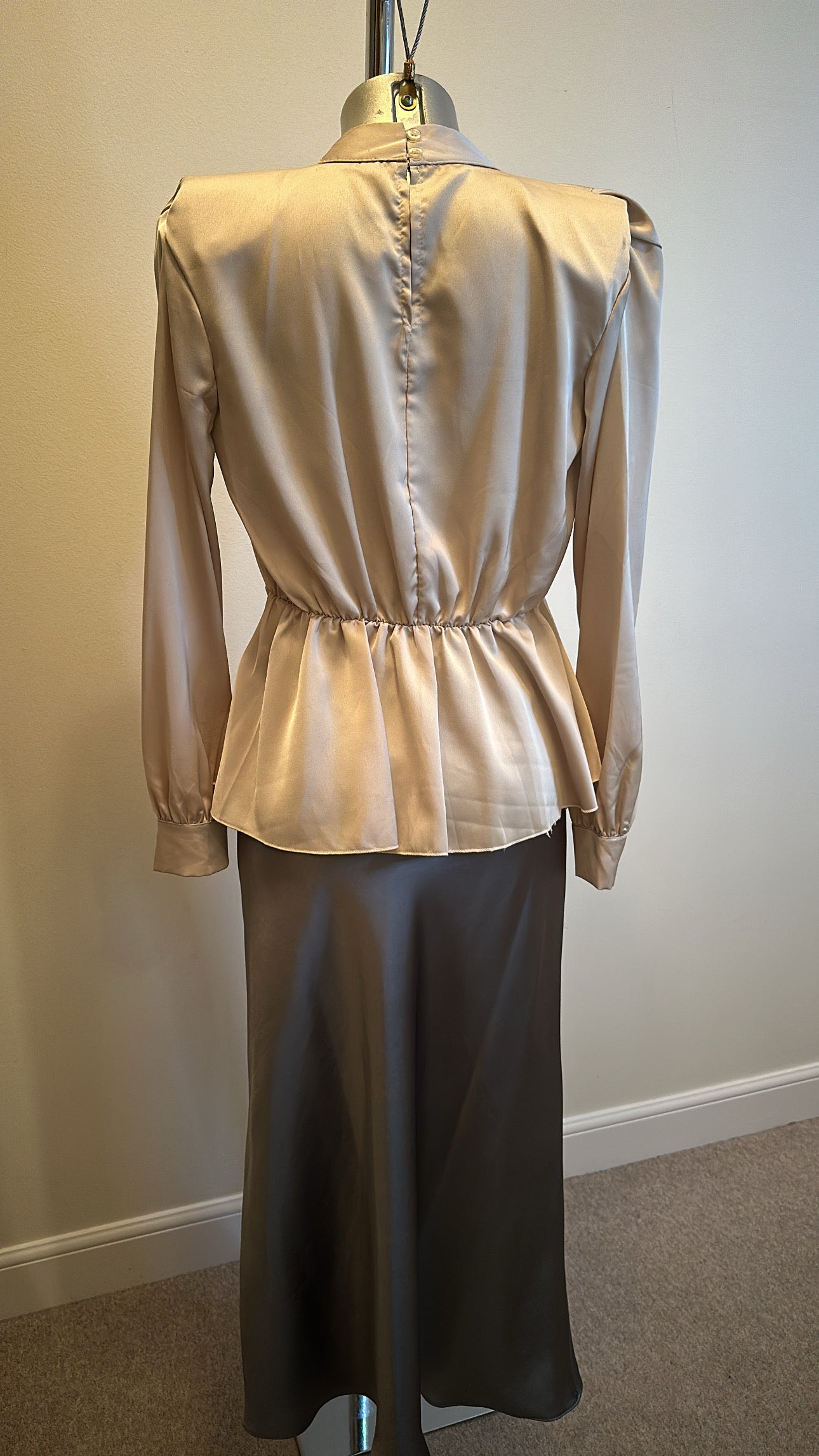 New collection champagne peplum top size 10-12