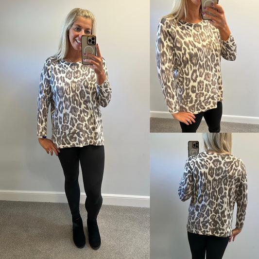 Dreams animal print jumper fitting upto size 18