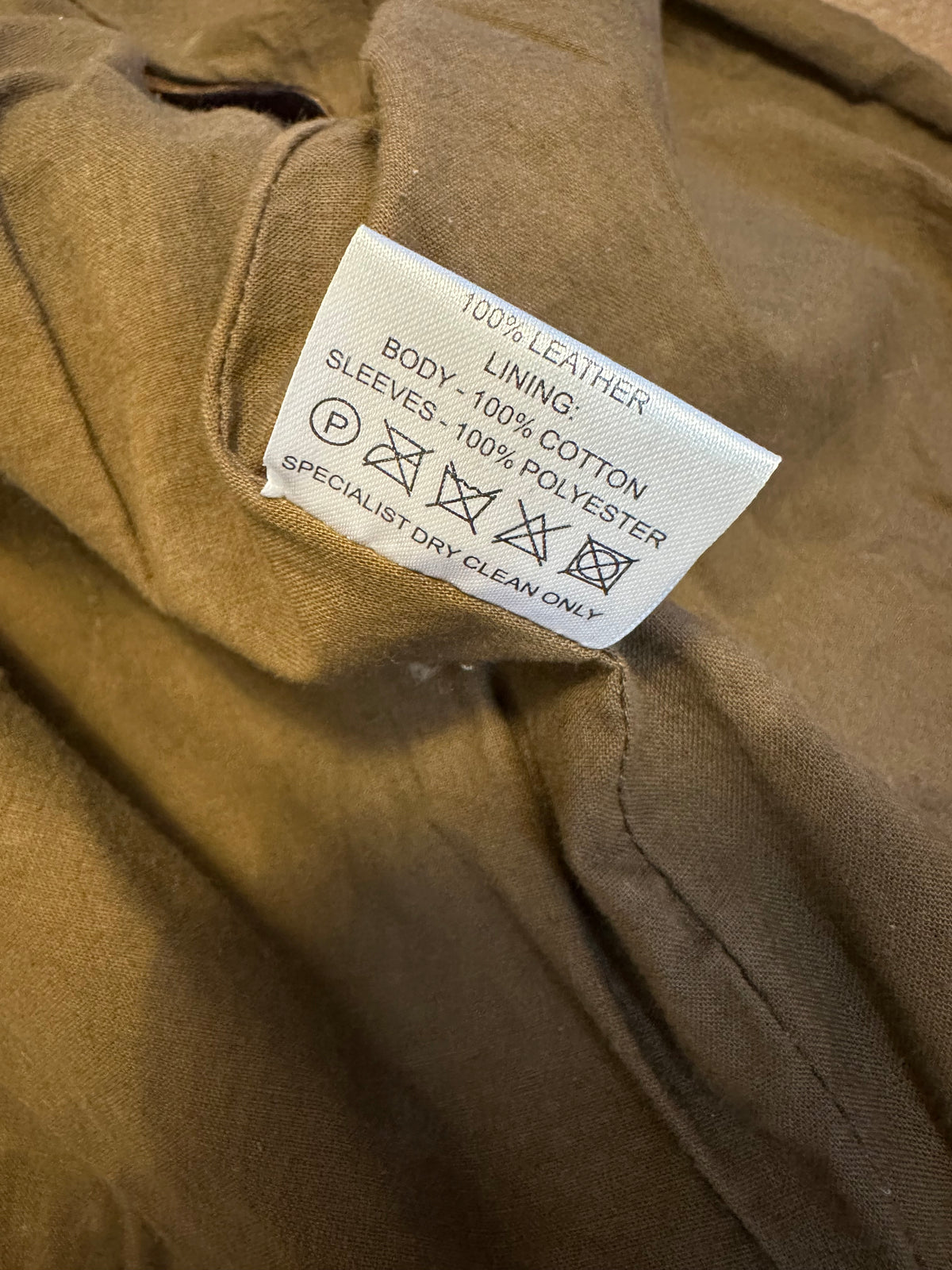 Wallace Sacks Vintage Brown 100% leather jacket small size 14