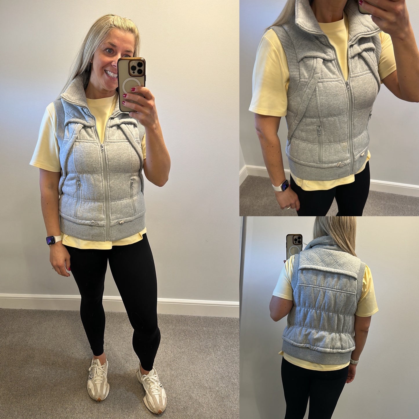 Grey cotton gilet size M would fit upto size 12