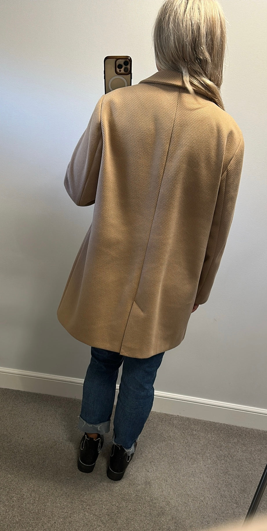 Friends Like These Neutral Camel Tailored Single Button Coat size 18