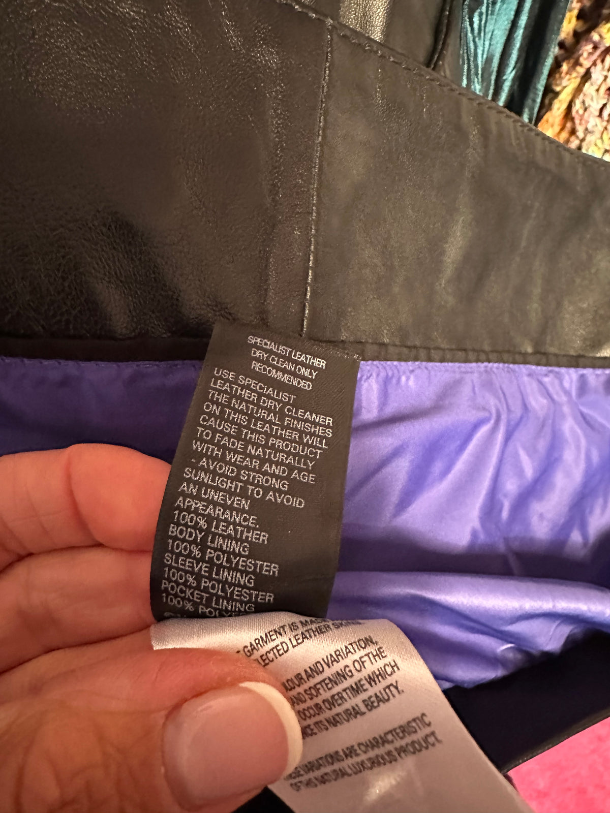 Autograph black leather top / jacket size 16