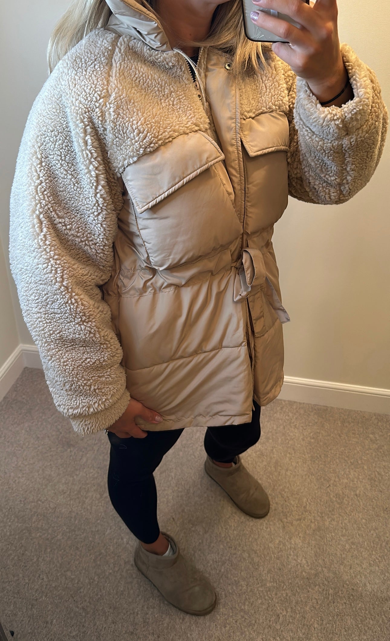 Flam mode teddy bear jacket size L would fit upto size 16