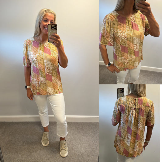 Fat face print top size 12