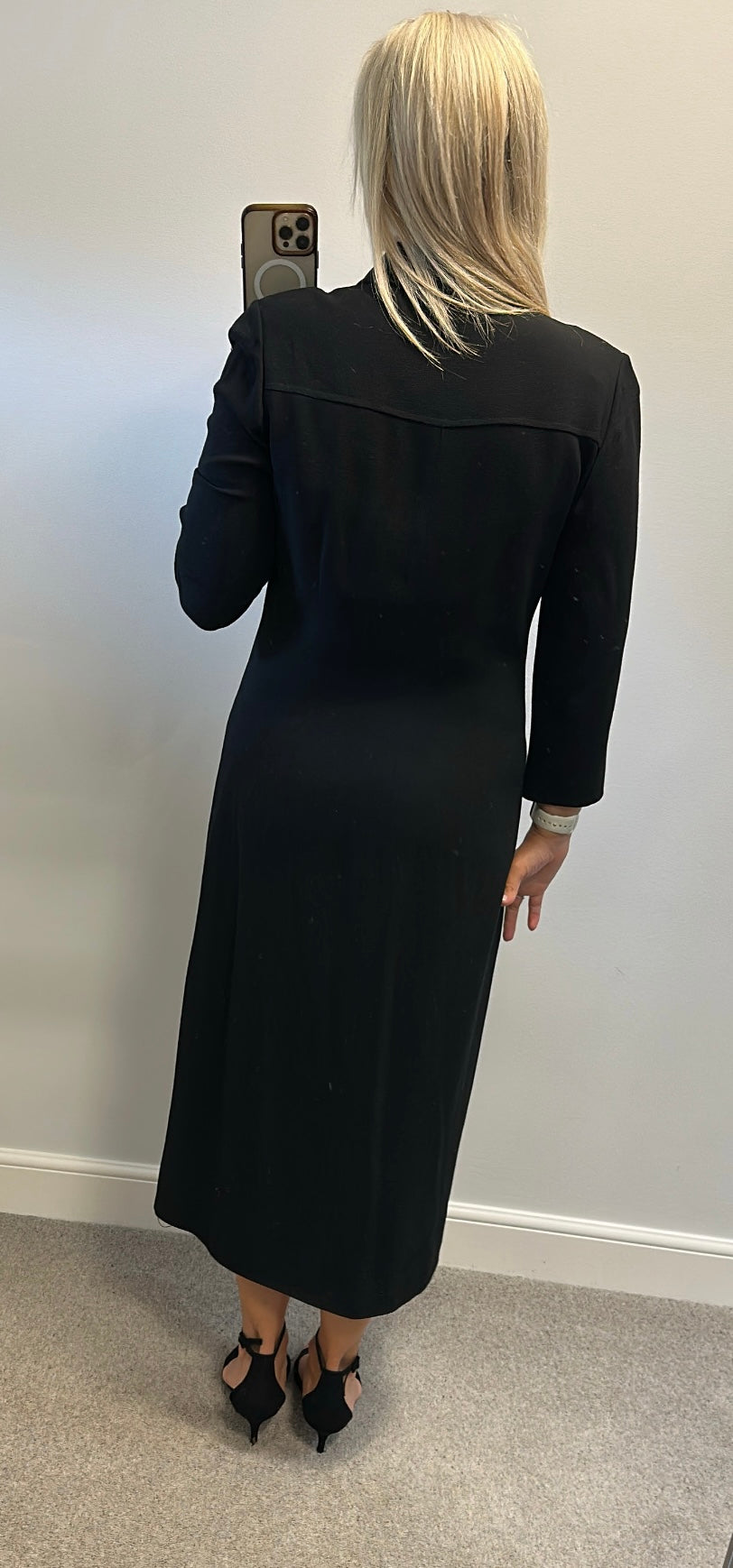 Luis civit black zip dress size 14