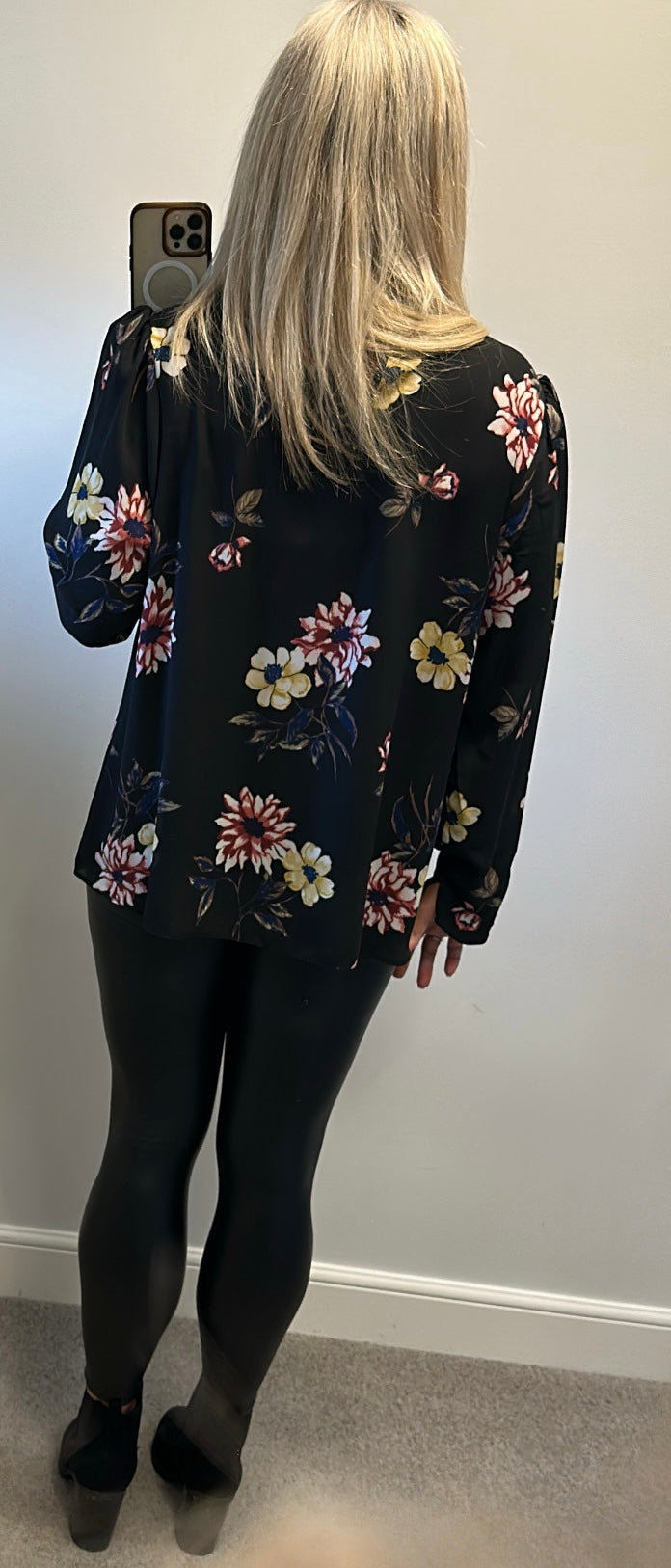 Simply be Black floral blouse size 20