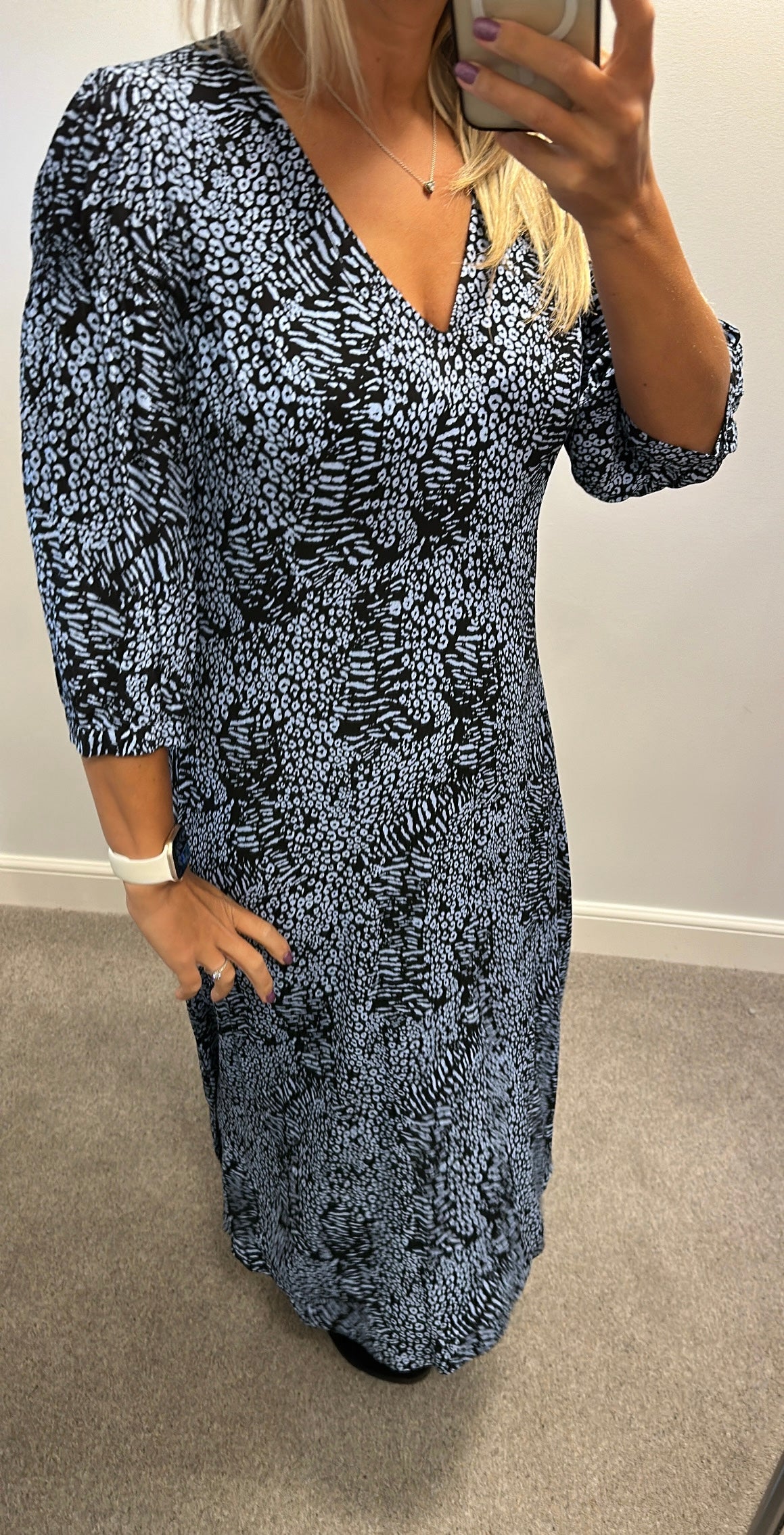 Marks and Spencer’s blue print dress size 16